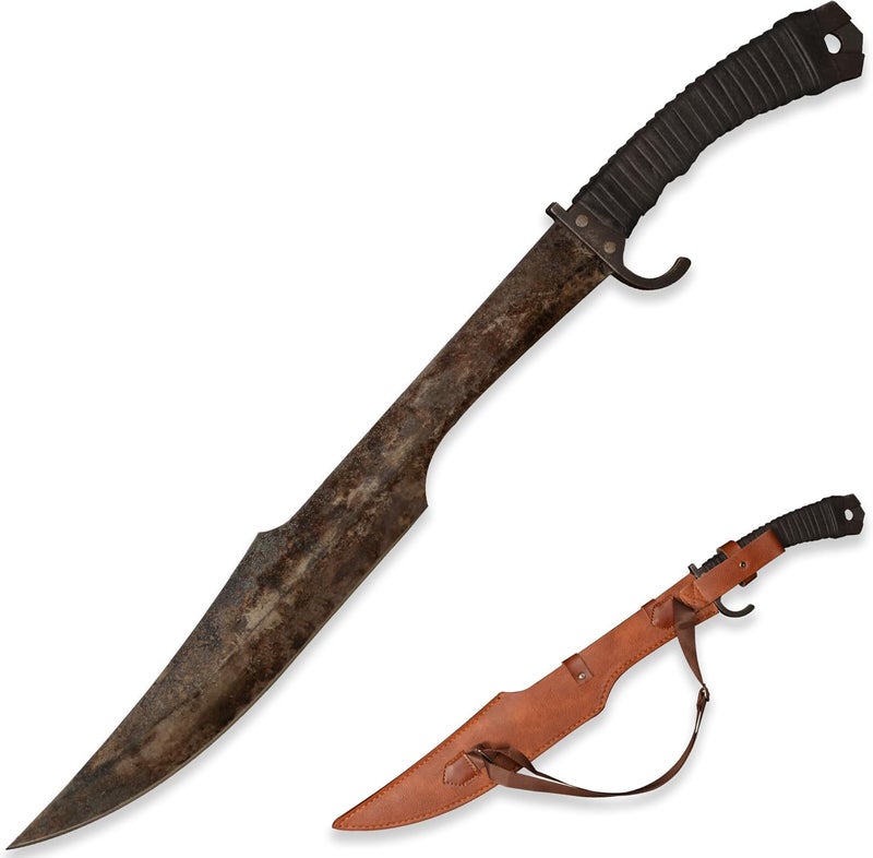 SV Handmade cast Manganese Steel Chopping Blade Sword, Full Tang, Outdoor, Hunting, Camping, Hiking, Survival, with Protective Cover, Multiple Styles to Choose from - Image 1